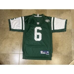 Vintage Reebok NFL Authentic New York Jets Mark Sanchez #6 Mens Sz S Jersey